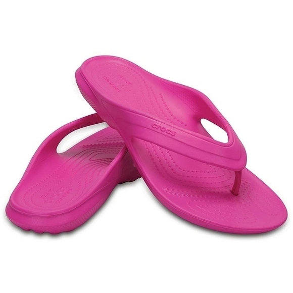 Crocs Unisex Pink Classic Flip Flop M'S 6 & W'S 8🌴 - Picture 2 of 8